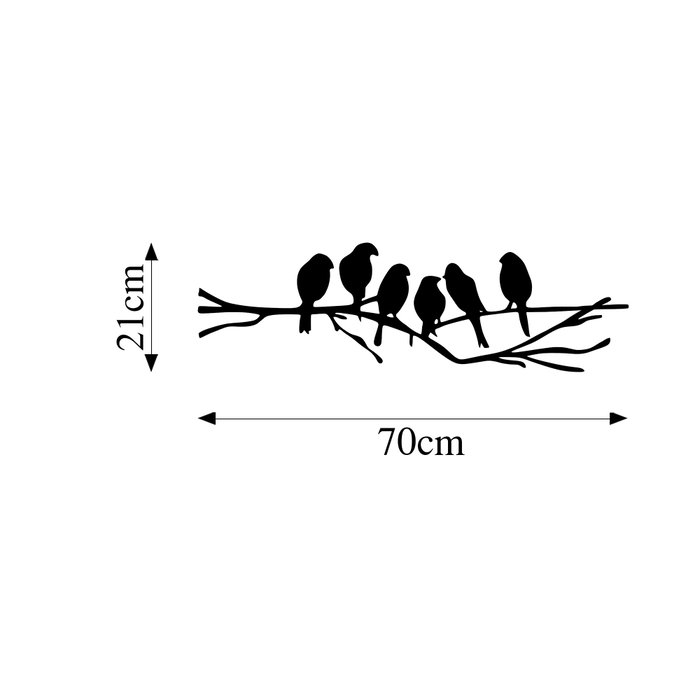 Wallity Birds On The Branch Accesorio de Pared de Metal Negro Wallity Birds On The Branch Accesorio de Pared de Metal Negro